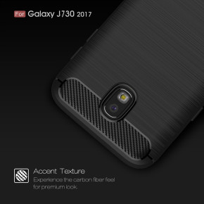 Силиконов гръб ТПУ Карбон за Samsung Galaxy J7 2017 J730F черен